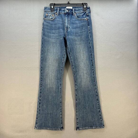Pistola Jeans Women's Size 26 Jina High Rise Trainer Flare Blue Medium Wash NWT - Picture 1 of 12